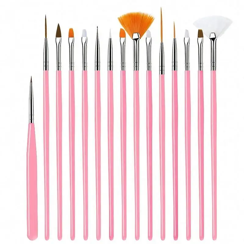 Paint Model Kit - ชุดแปรงทาสีสำหรับงานละเอียด 15 ชิ้น – แปรงทาสีขนาดเล็กสำหรับงานตกแต่งรายละเอียดและการวาดภาพ –