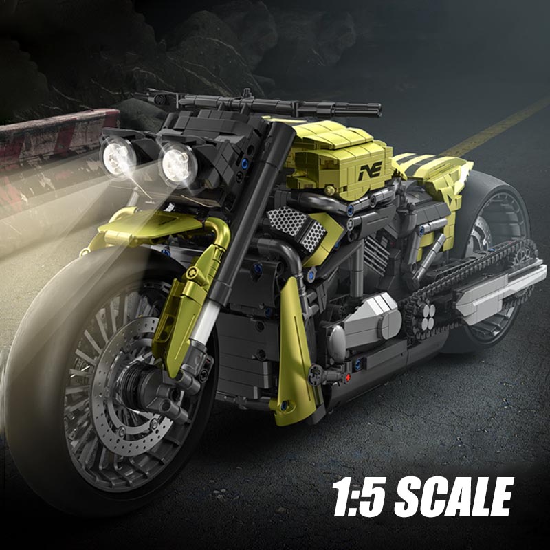 Model Kit Vespa - การวิเคราะห์ City 2427pcs รถจักรยานยนต์ Harleyed MOC