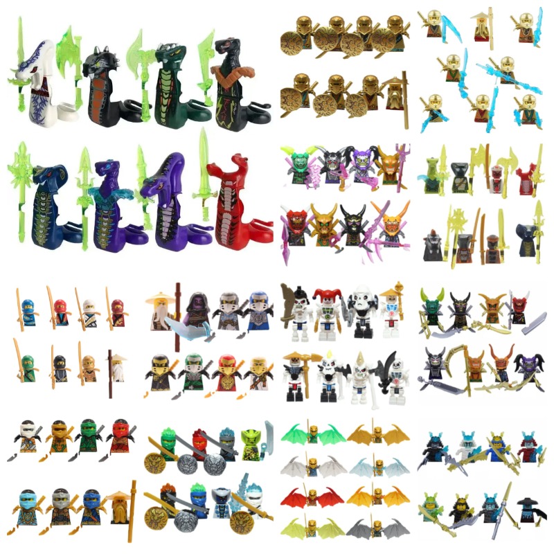 Model Kit Fantasy - ชุดตัวต่อนินจา 104 ชิ้น, ตุ๊กตาแอคชั่นประกอบเอง, ของเล่นตัวต่อ DIY,